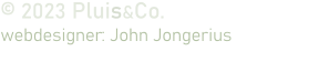 © 2023 Pluis&Co. webdesigner: John Jongerius