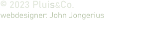 © 2023 Pluis&Co. webdesigner: John Jongerius